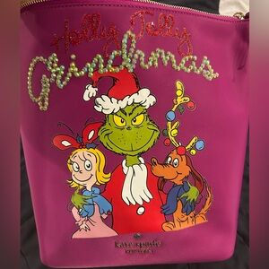 Kate Spade Festive Grinch Pink Grinch Shoulder Bag.  MAKE AN OFFER.